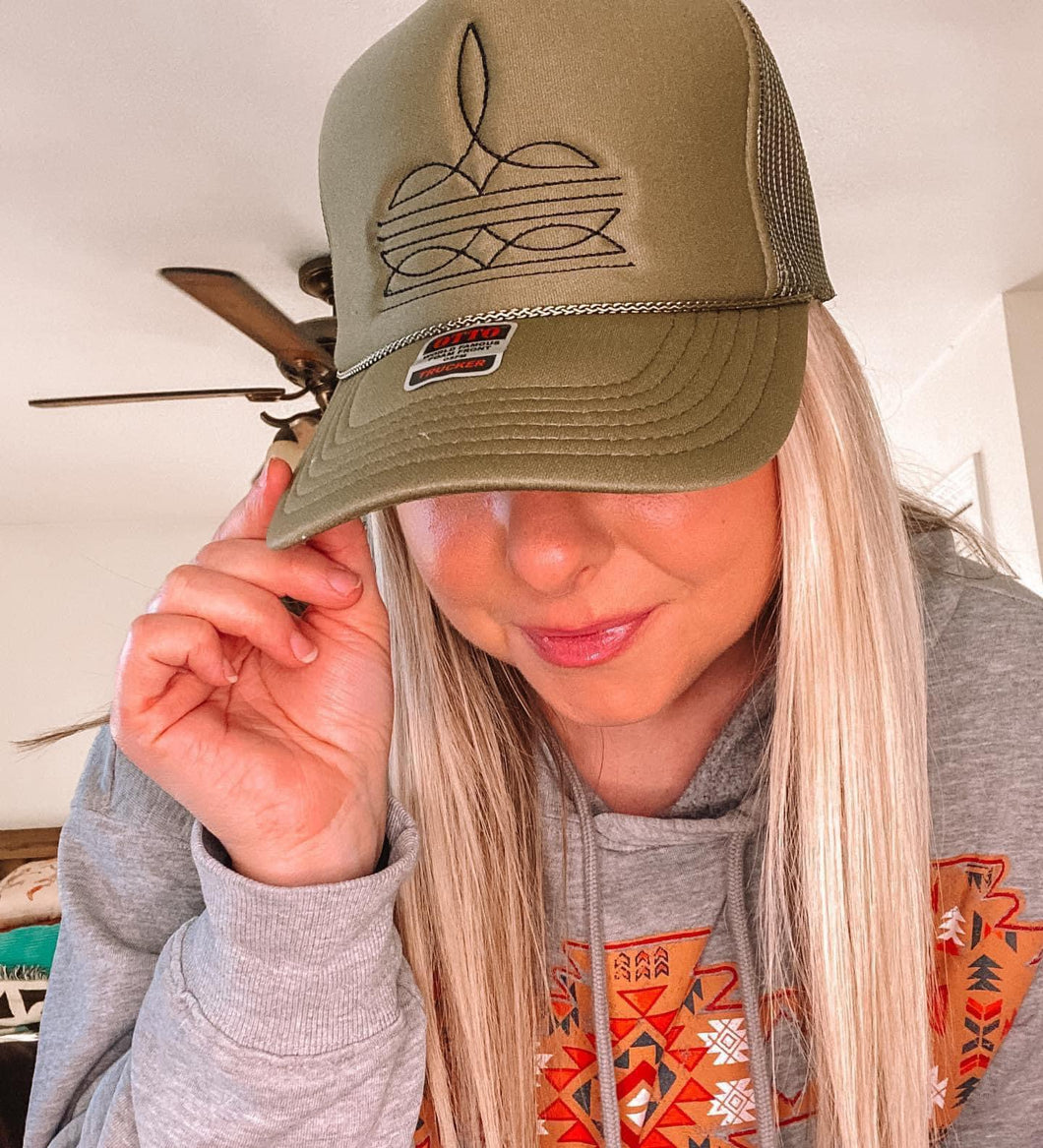 Boot Stitch Trucker Hat